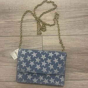 J Crew Harrison Clutch Crossbody Bag in Star Blue